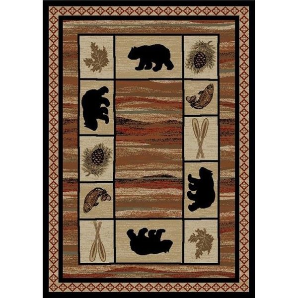 Mayberry Rug Mayberry Rug HS7463 4X6 3 ft. 11 in. x 5 ft. 3 in. Hearthside Vogel Area Rug; Multi Color HS7463 4X6